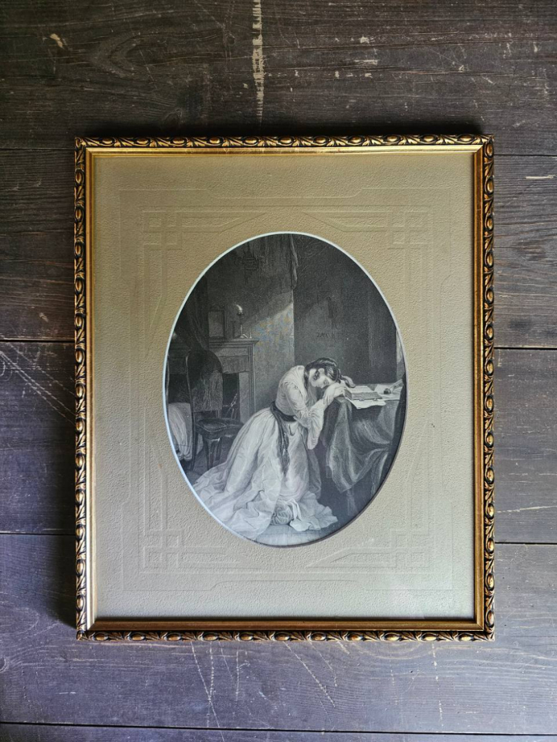 Литография. Кларисса Харлоу. Офорт. США, Нью-Йорк, 1880 (доска 1850) год. Картинка 1